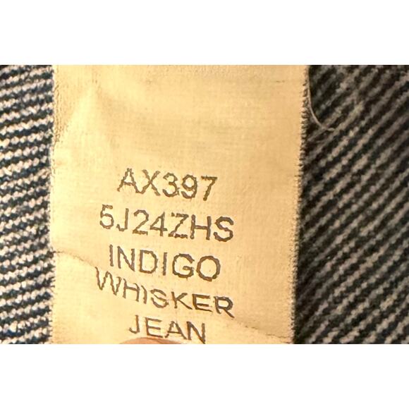 Armani Exchange A|X Indigo Whisker Jeans Womens 4 Short Stretch Bootcut Denim - Picture 10 of 11